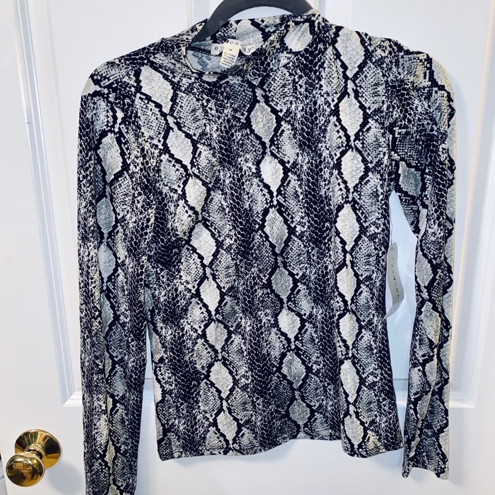 Snakeskin patterned long sleeve